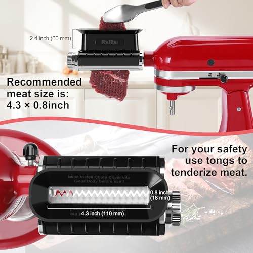 Adjustable Thickness Meat Tenderizer Attachment for Kitchenaid Stand Mixers