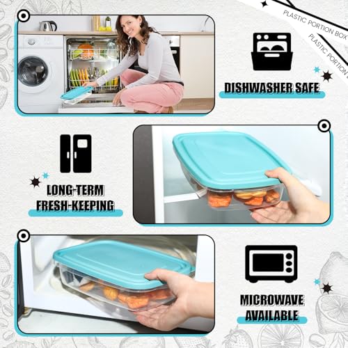 18 Pcs 33 oz Plastic Food Storage Containers with Lids (18 Count)