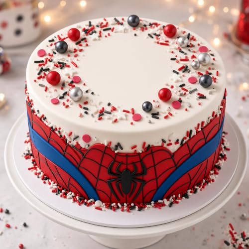 Red & Black & White Sprinkles Candy Mix Size Edible Pearls Cake Decorations Cupcake Toppers Cookie Decorating Perfect for Wedding Party Valentine Halloween Christmas Supplies 4.58OZ (4.58 Ounce)