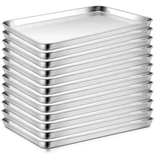 18x13 Inch Stainless Steel Half Baking Sheet Set of 12 (6 Count)