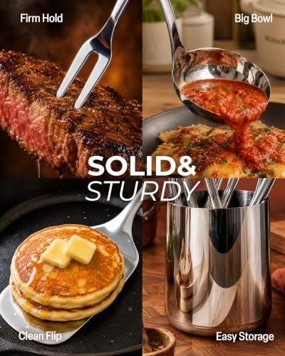 Stainless Steel 8 Piece Cooking Utensil Set (8 Count)