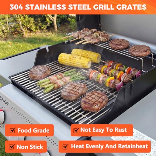 17.5 Inch Grill Grates for Weber Spirit 200 & Spirit 300 Series (2 Count)