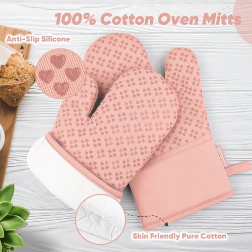 Oven Mitts and Pot Holders 4 Sets (4 Count)