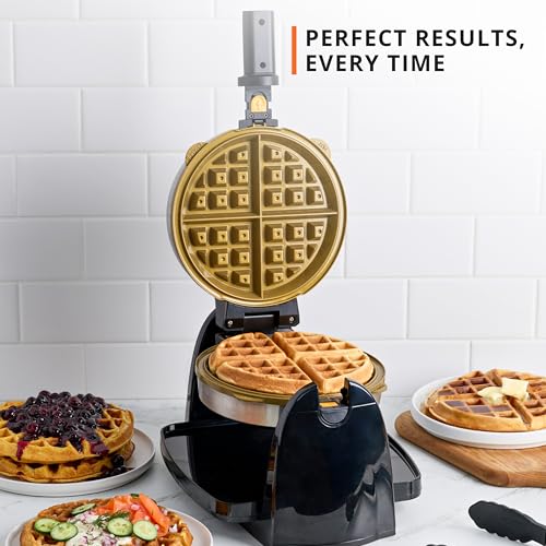 Waffle Maker Rotating Belgian Waffle Maker