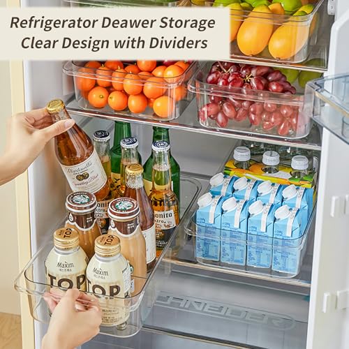 Roll Out Refrigerator Organizers and Storage (3 Compartments)