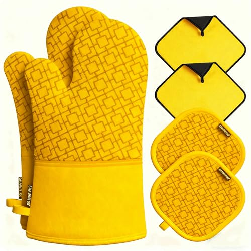 Oven Mitts and Pot Holders Sets 6pcs (6 Count)