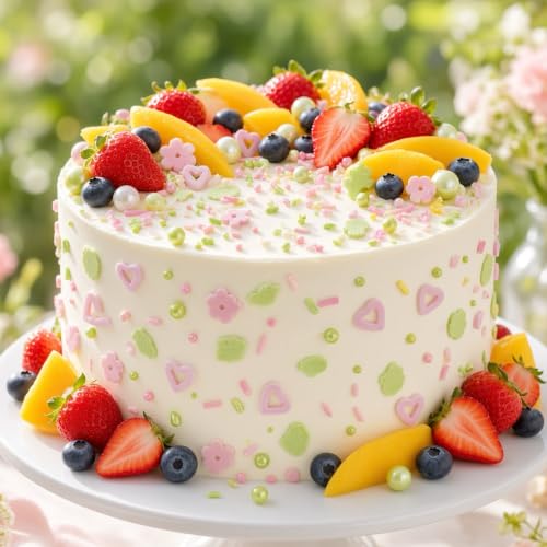 Flower Sprinkles Candy Mix Size Edible Pearls Cake Decorations Cupcake Toppers Cookie Decorating Perfect for Wedding Party Valentine Halloween Christmas Supplies 4.58OZ (4.58 Ounce)