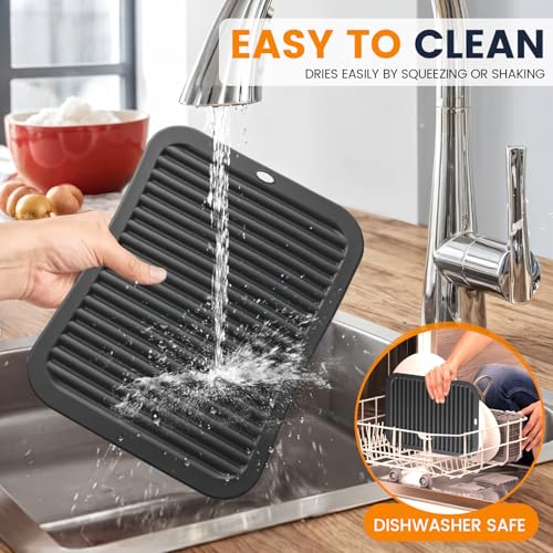 Silicone Trivet Mats 2 Heat Resistant Pot Holders Multipurpose Non