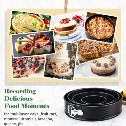 10 Inch Springform Pan with 50 Pcs Parchment Paper Cheesecake Baking Mold