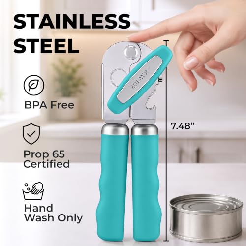 Stainless Steel Swing Open Manual Can Opener Comfortable Grip