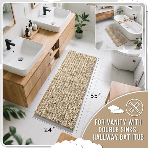 Bathroom Runner Rug 55x24 Inch