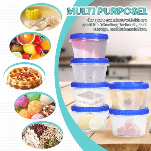 12 Pack Freezer Containers with Lids (12 Count)