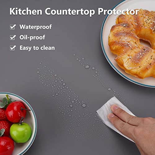 Gray Silicone Mats for Kitchen Counter (2 Count)
