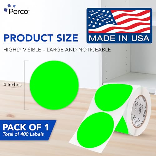 Neon Green Round Circle Dot Sticker 4