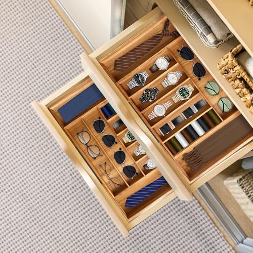 Large Premium Acacia Silverware Organizer