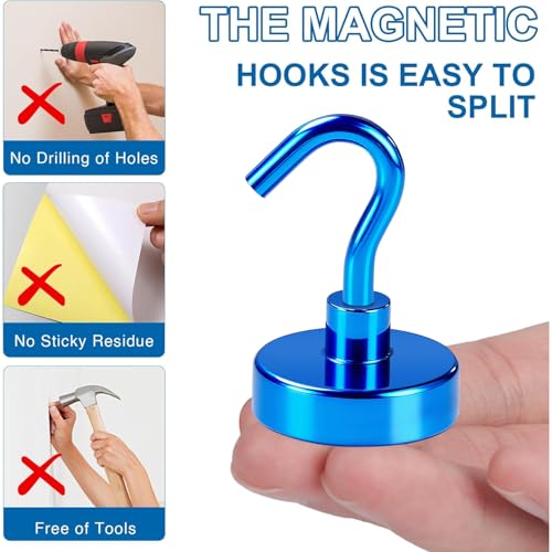 Magnetic Hooks Magnet Hook for Cruise Cabins 85LBS Essentials 6P (6 Count)