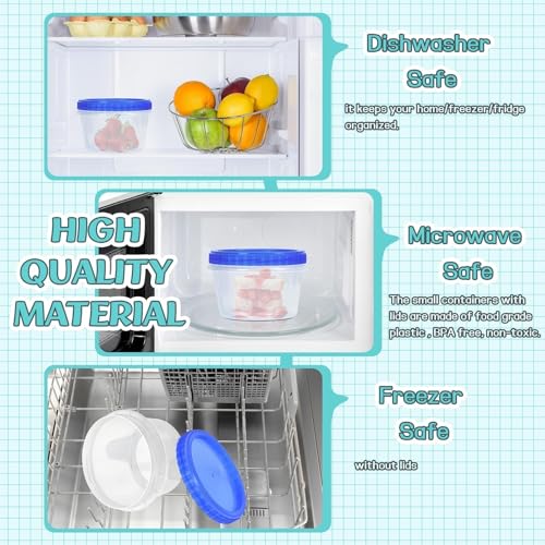 12 Pack Freezer Containers with Lids (12 Count)