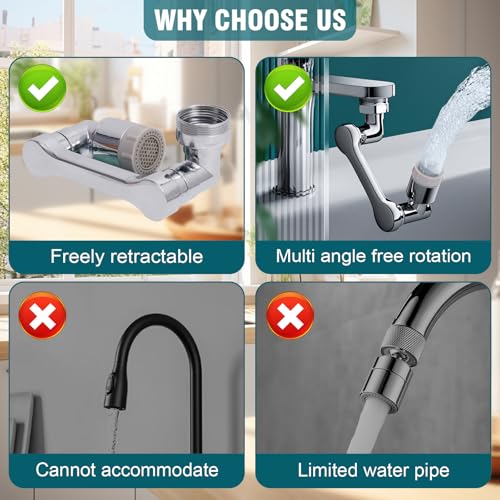 Faucet extender 1080 ° rotation