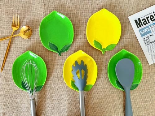 Ceramic Spoon Rest for Stove Top & Kitchen Counter Spoon Holder for Stove & Cooking Spoon Holder for Ladle Cute Coffee Spoon Rest Utensil Rest Spatula Rest