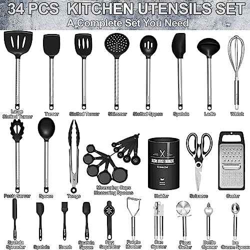 Thickened Kitchen Utensils Set (34 Count)