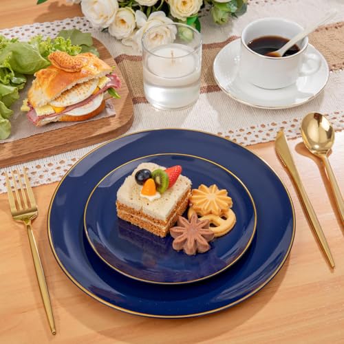 200 Pieces Blue Plastic Plates (200 Count)
