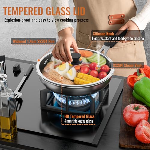 12 Inch Pan Lid For Pots Pans and Skillets