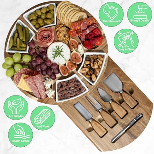 Acacia Cheese Board & Knife Set