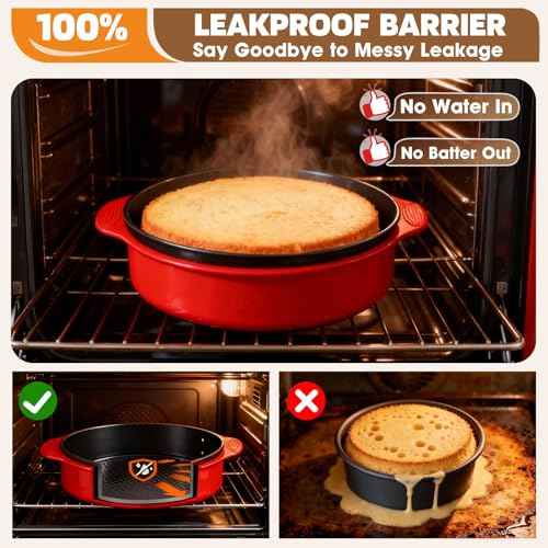 9 Inch Springform Pan Leakproof Nonstick Cheesecake Pan with Protector