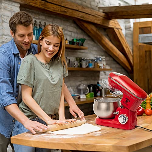 Stand Mixer 6 Speed Electric Mixer With 5.5 Quart Stainless Steel Mixing Bowl