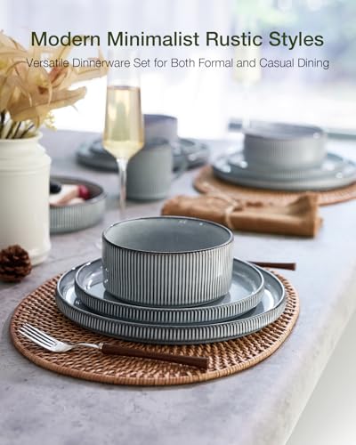 Star Stoneware Dinnerware Sets with Pasta Bowls (24 Count)