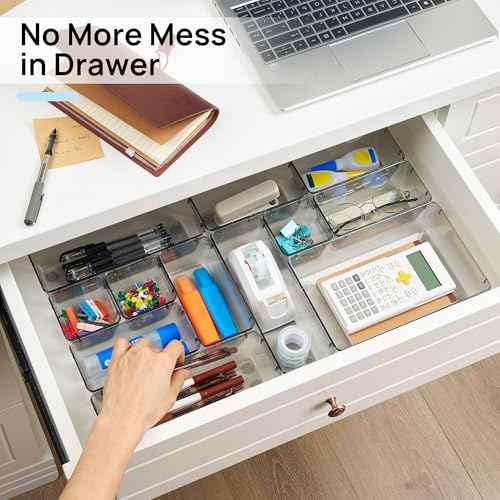 25 Pack Plastic Drawer Organizers with Non (25 Count)