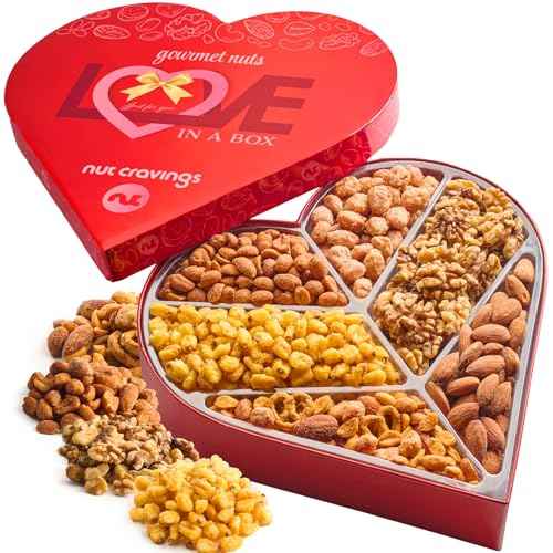 Heart Shaped Mixed Nuts Gift Basket