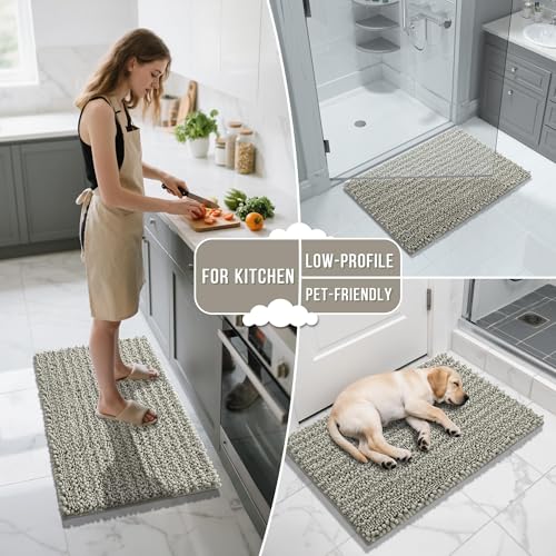 Large Bathroom Rugs Non Slip Washable 36x24 Inch