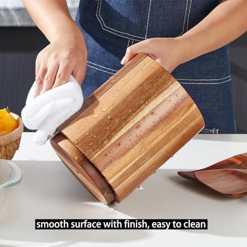 Acacia Wood Utensil Holder