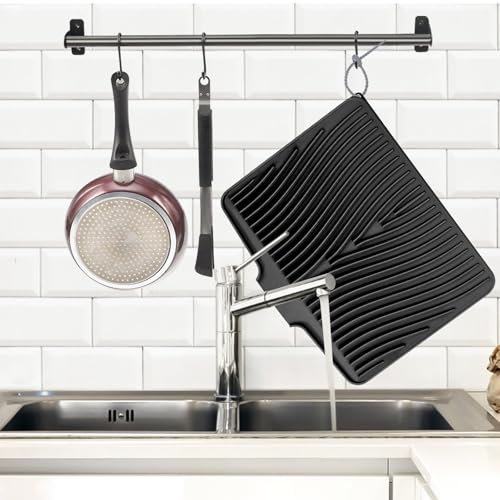 Silicone Dish Drying Mat for Kitchen Counter (2 Count)