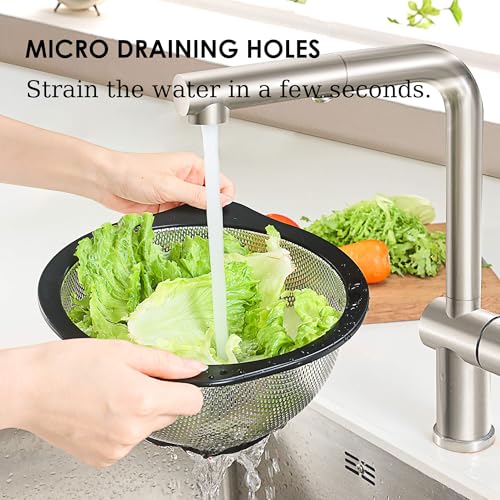 Stainless Steel Colander Set for Kitchen (2 Count)