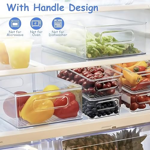 6 Pack Refrigerator Organizer Bins
