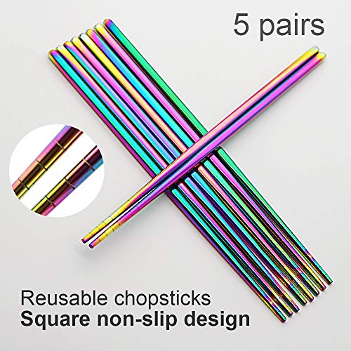 Stainless Steel Chopsticks (5 Count)