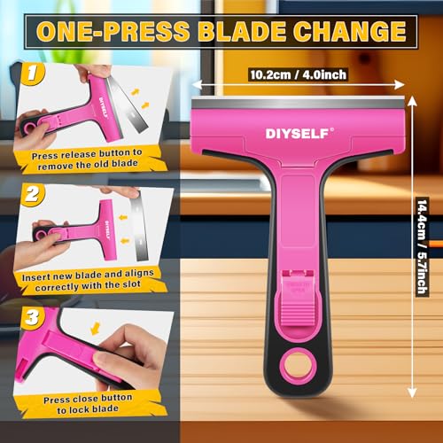 Window Scraper with 10 Extra 4" Razor Blades