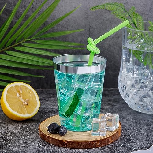100PCS Silver Plastic Cups (100 Count)