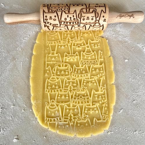 CATS 3 Mini Embossed Rolling Pin Set