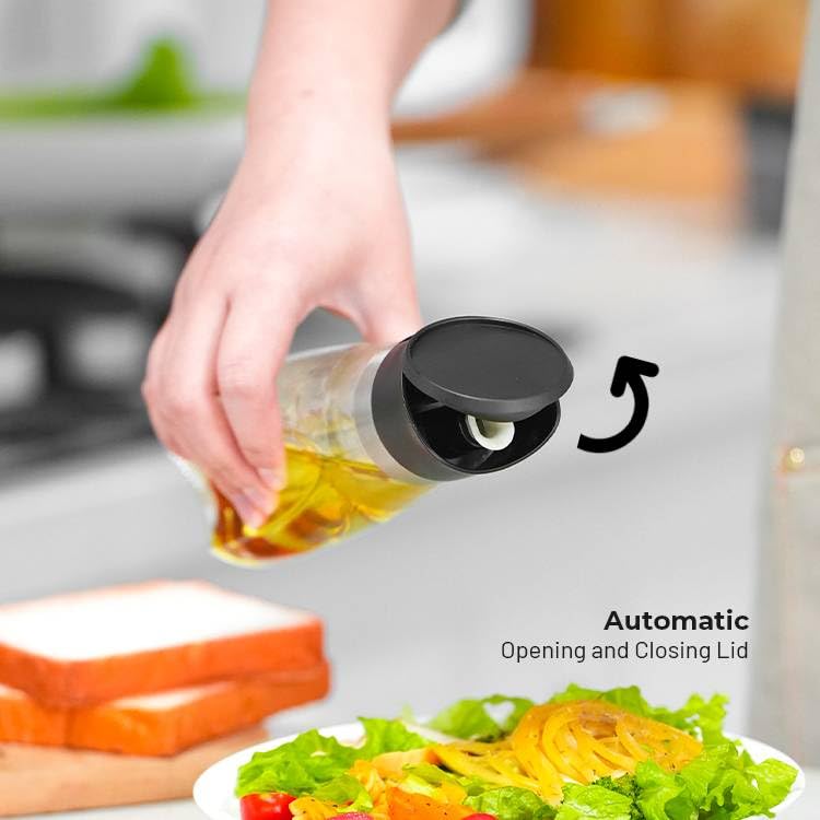 Premium Glass Olive Oil and Vinegar Dispenser Bottles Set