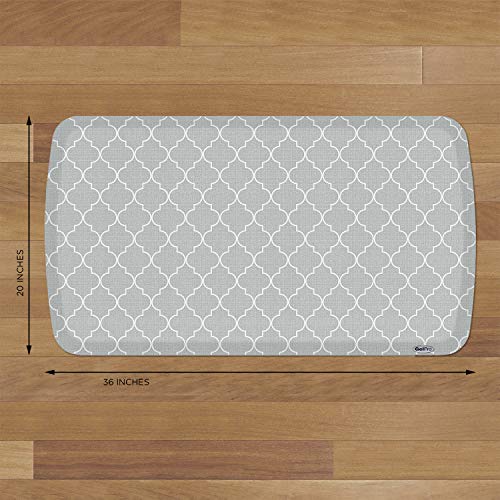 Elite Trellis Light Grey Kitchen Comfort Mat