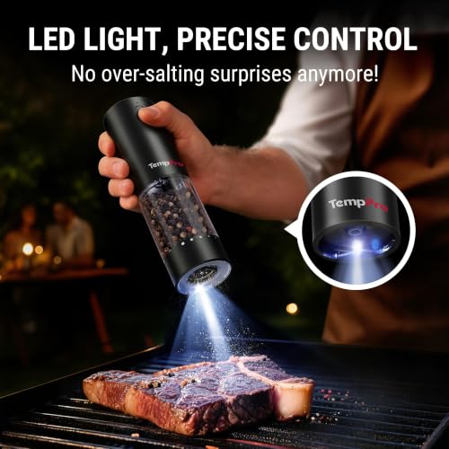 110ML Electric Salt and Pepper Grinder Set Rechargeable