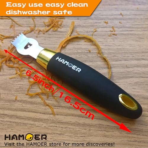 Zester Channel Knife & Micro Plane Grater Tool Set Ergonomic Handle (4 Count)