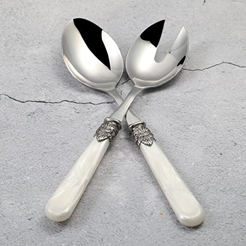 2 piece Salad Servers Stainless Steel Salad Serving Set Salad Fork and Spoon