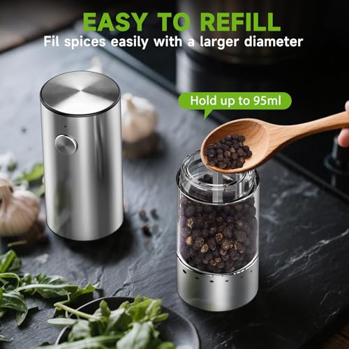 Electric Automatic Salt and Pepper Grinder Set of 2