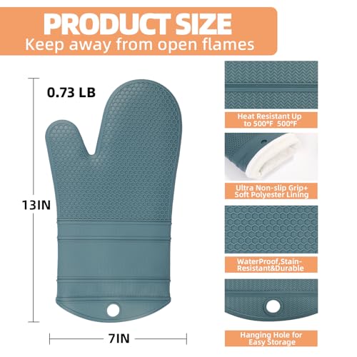 Silicone Oven Mitts (2 Count)