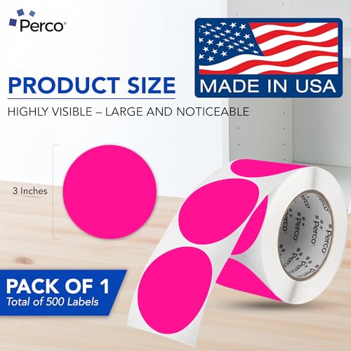 Neon Pink Round Circle Dot Sticker 3