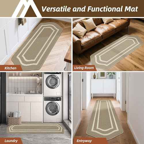 Kitchen Rugs Set of 2PCS Non Slip Kitchen Mats for Floor